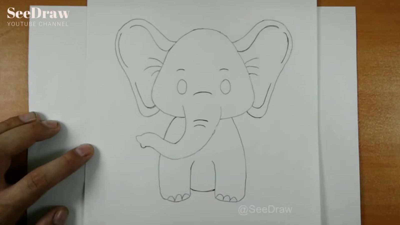 ⁣آموزش نقاشی فیل کوچولو