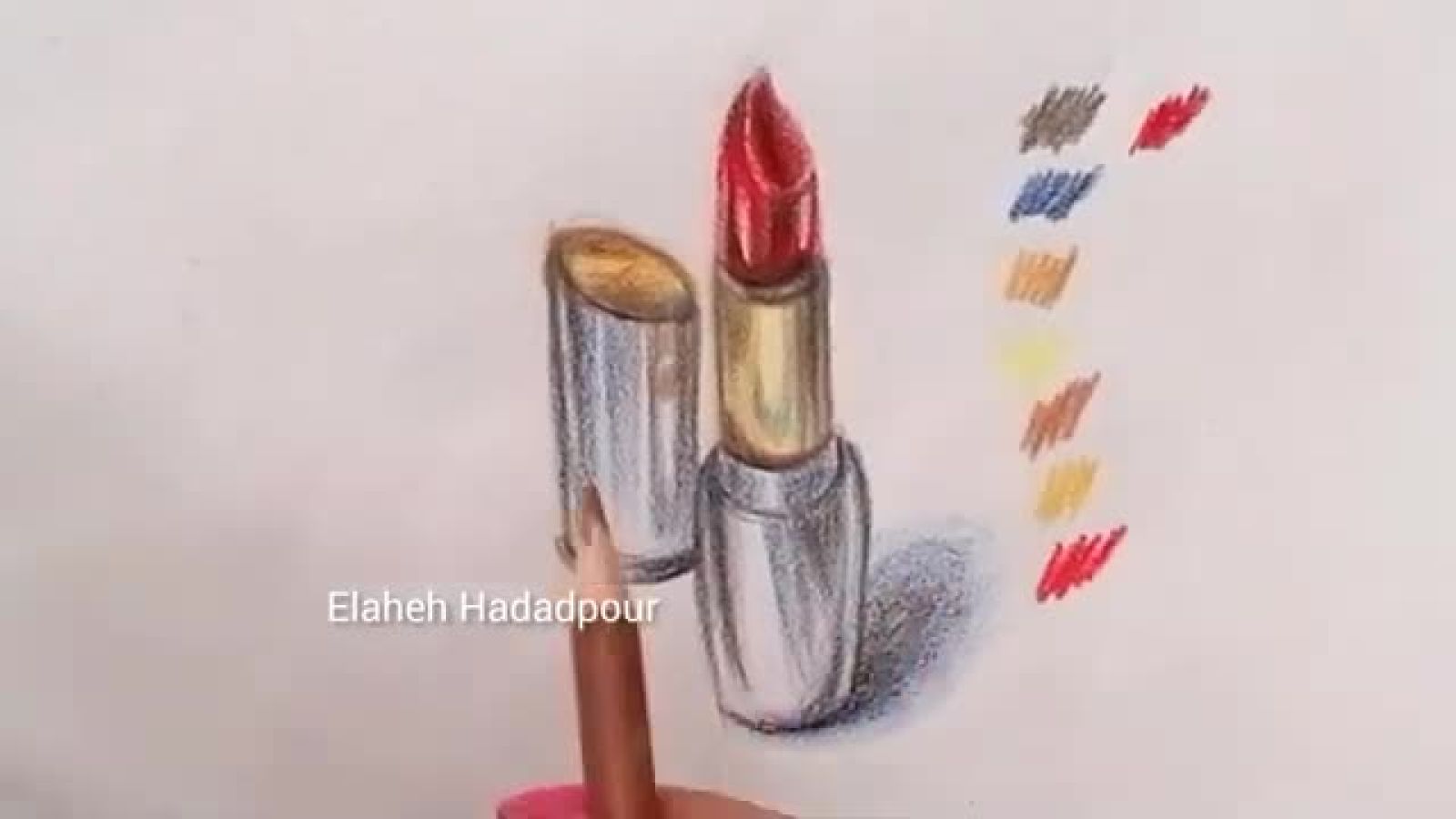 ⁣آموزش نقاشی با مدادرنگی