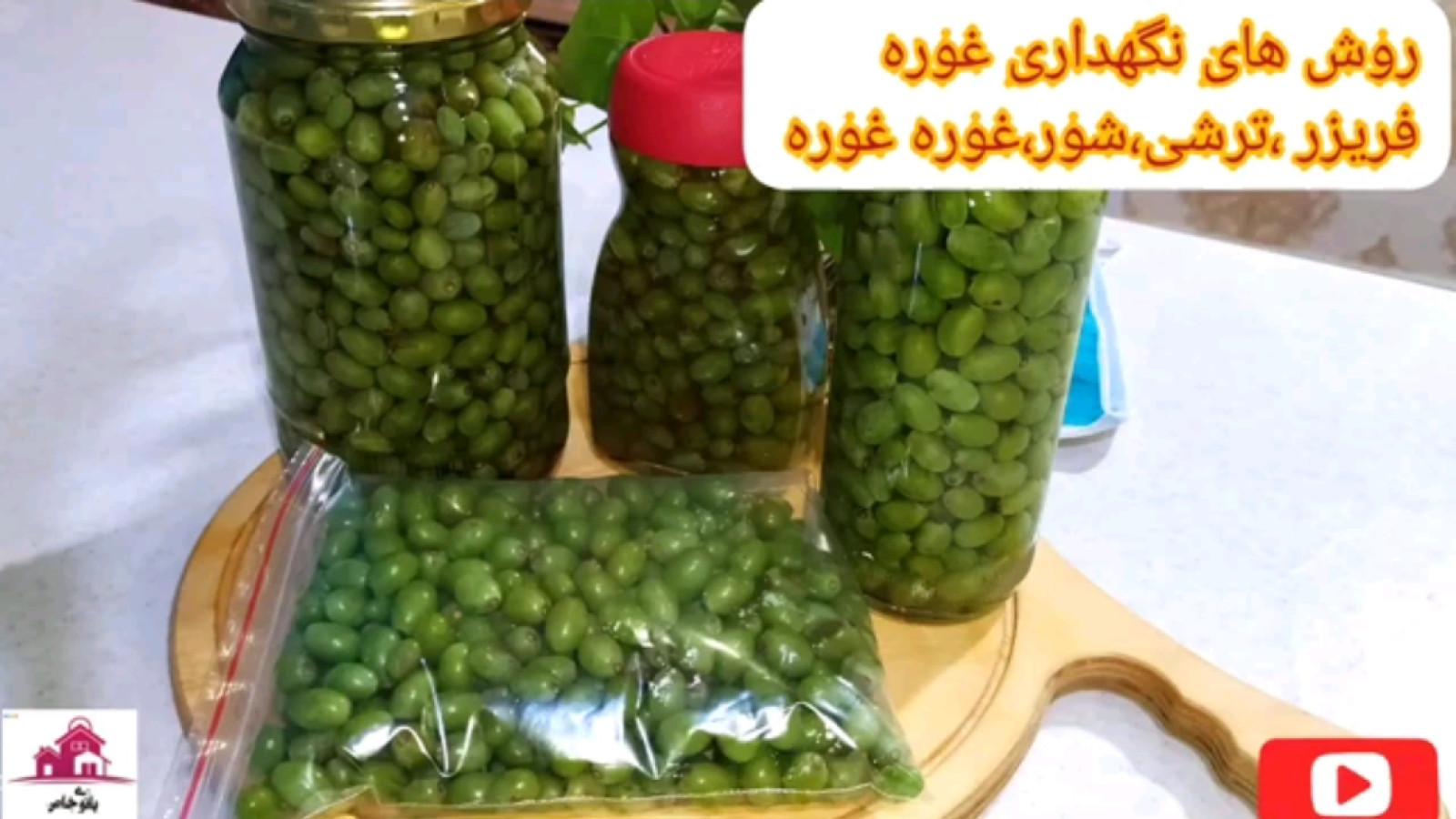 ⁣روش های نگهداری غوره(ترشی غوره،شورغوره، غوره غوره،فریزکردن غوره) - بانوی خاص (360p, h264, youtube)