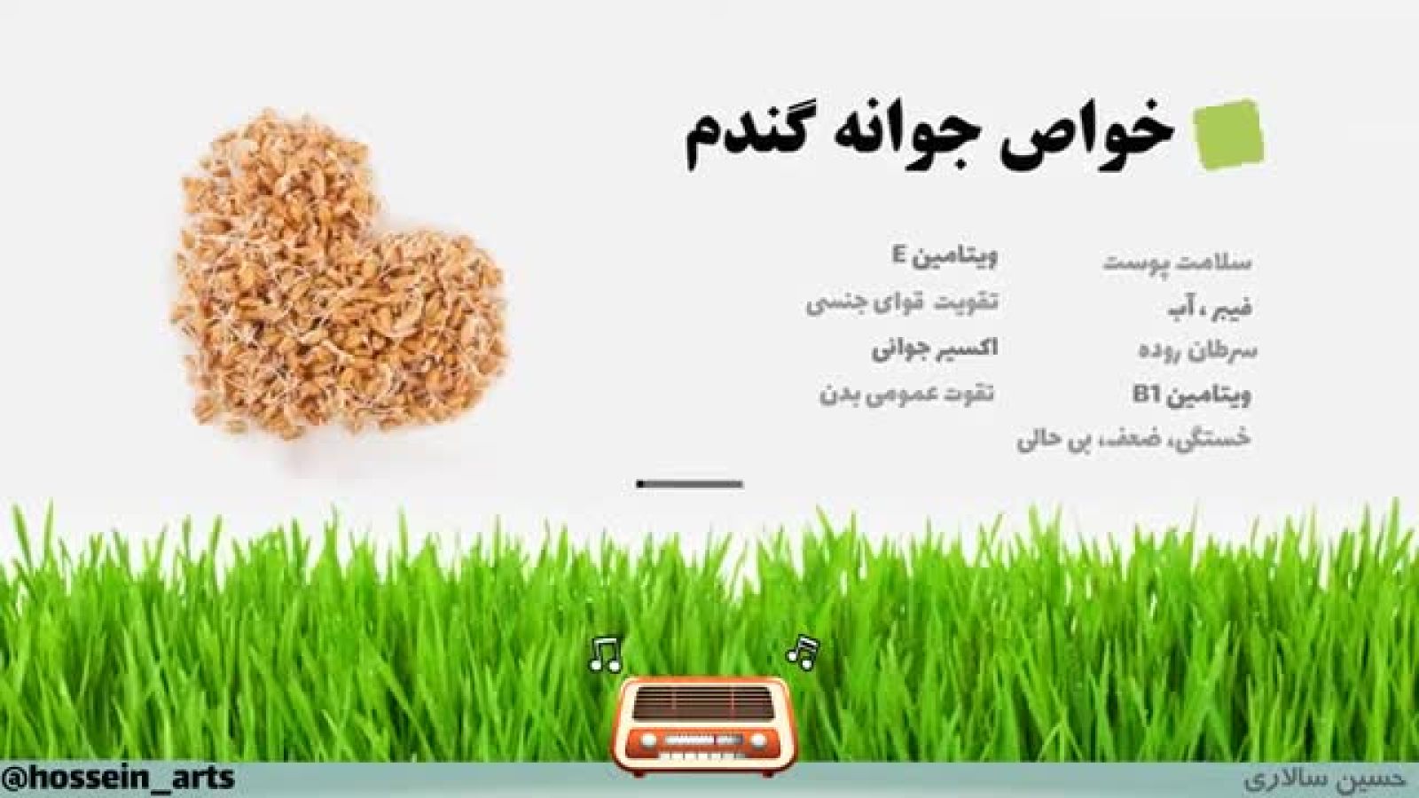 ⁣فواید شگفت انگیز جوانه گندم تقویت کننده قوای جنسی